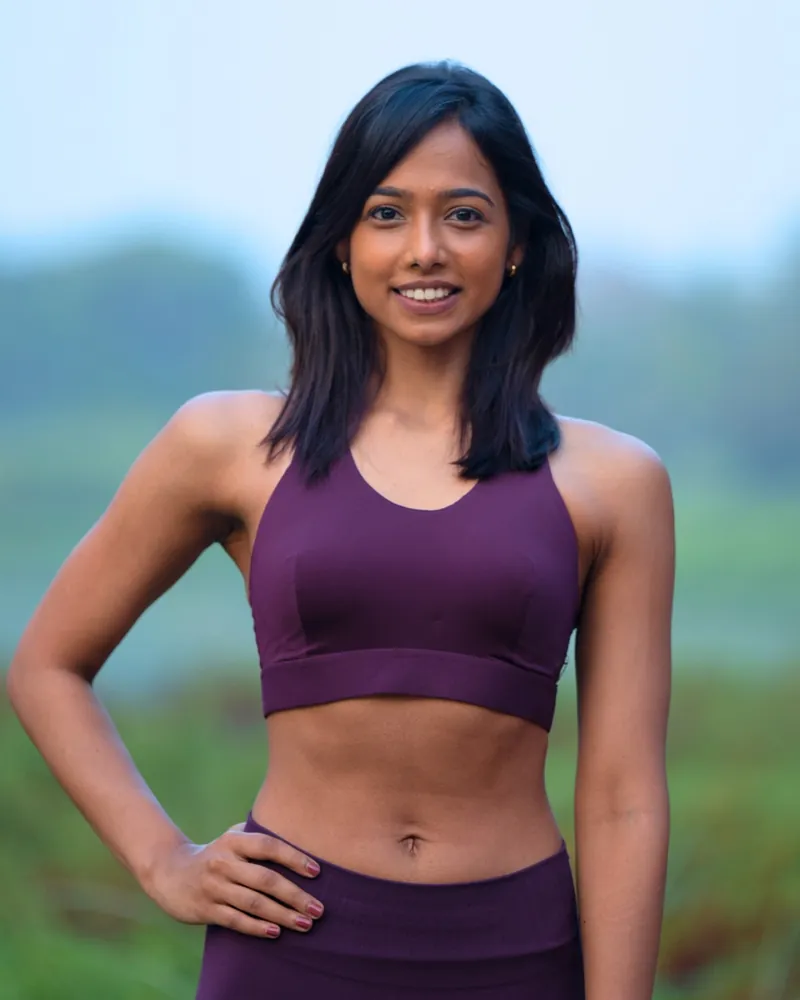 Sushi, smiling, in her practice clothes